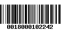 Código de Barras 0018000102242