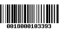 Código de Barras 0018000103393