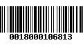 Código de Barras 0018000106813