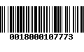 Código de Barras 0018000107773