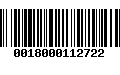 Código de Barras 0018000112722