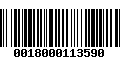 Código de Barras 0018000113590