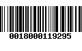 Código de Barras 0018000119295