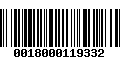 Código de Barras 0018000119332