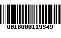 Código de Barras 0018000119349