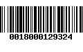 Código de Barras 0018000129324