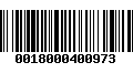 Código de Barras 0018000400973