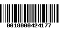 Código de Barras 0018000424177