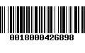 Código de Barras 0018000426898