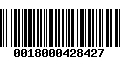 Código de Barras 0018000428427