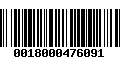 Código de Barras 0018000476091