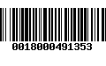 Código de Barras 0018000491353