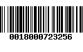 Código de Barras 0018000723256