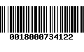 Código de Barras 0018000734122