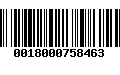 Código de Barras 0018000758463