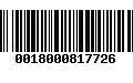 Código de Barras 0018000817726