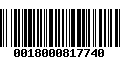 Código de Barras 0018000817740