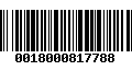 Código de Barras 0018000817788