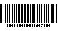 Código de Barras 0018000860500