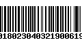 Código de Barras 00180230403219006197