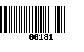 Código de Barras 00181