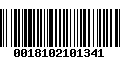 Código de Barras 0018102101341