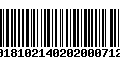 Código de Barras 00181021402020007127