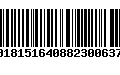 Código de Barras 00181516408823006377