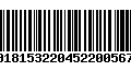 Código de Barras 00181532204522005677