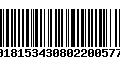 Código de Barras 00181534308022005774