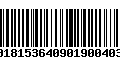 Código de Barras 00181536409019004034