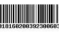 Código de Barras 00181602003923006034