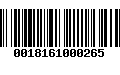 Código de Barras 0018161000265