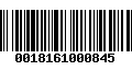 Código de Barras 0018161000845