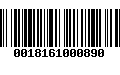 Código de Barras 0018161000890