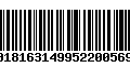 Código de Barras 00181631499522005691