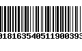 Código de Barras 00181635405119003939