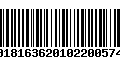 Código de Barras 00181636201022005744