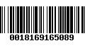 Código de Barras 0018169165089