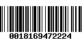 Código de Barras 0018169472224