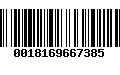 Código de Barras 0018169667385