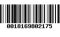 Código de Barras 0018169802175