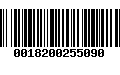 Código de Barras 0018200255090