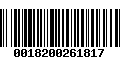 Código de Barras 0018200261817