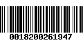 Código de Barras 0018200261947