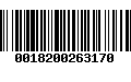 Código de Barras 0018200263170