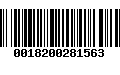 Código de Barras 0018200281563