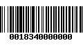 Código de Barras 0018340000000