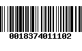 Código de Barras 0018374011102