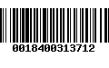 Código de Barras 0018400313712